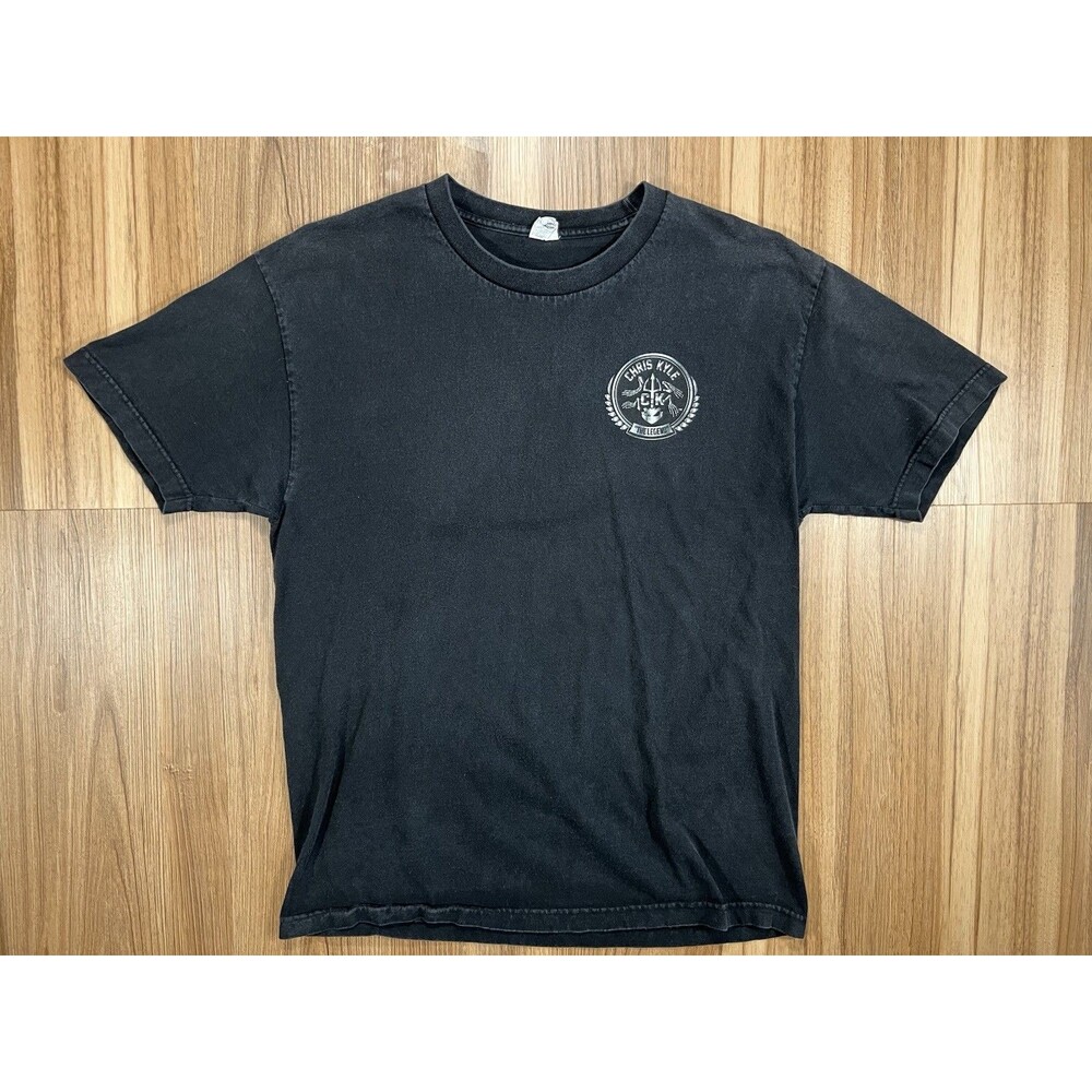 Chris Kyle The Legend Alstyle Shirt Mens Large Black Military Graphic Tee 2015